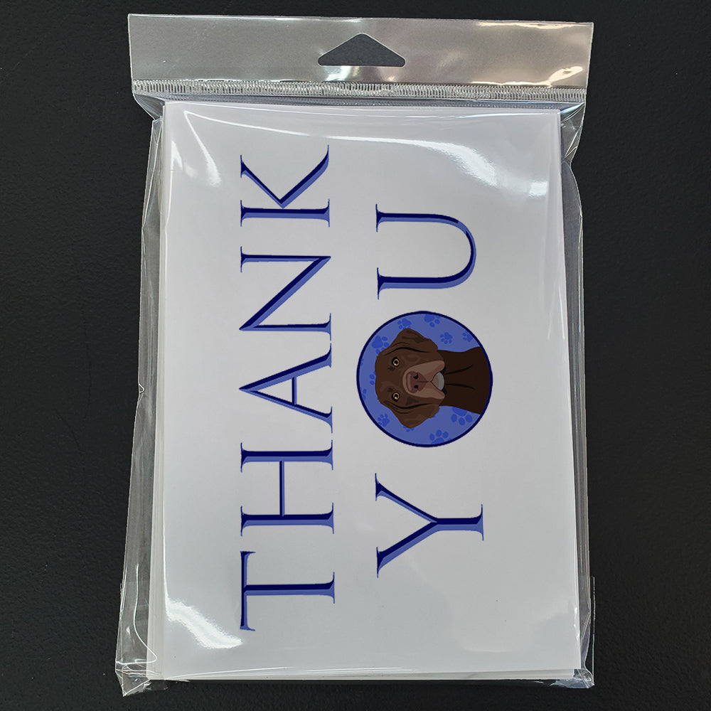 Labrador Retriever Chocolate #2 Thank You Greeting Cards Pack of 8 Blank Cards with Envelopes Whimsical A7 Size 5x7