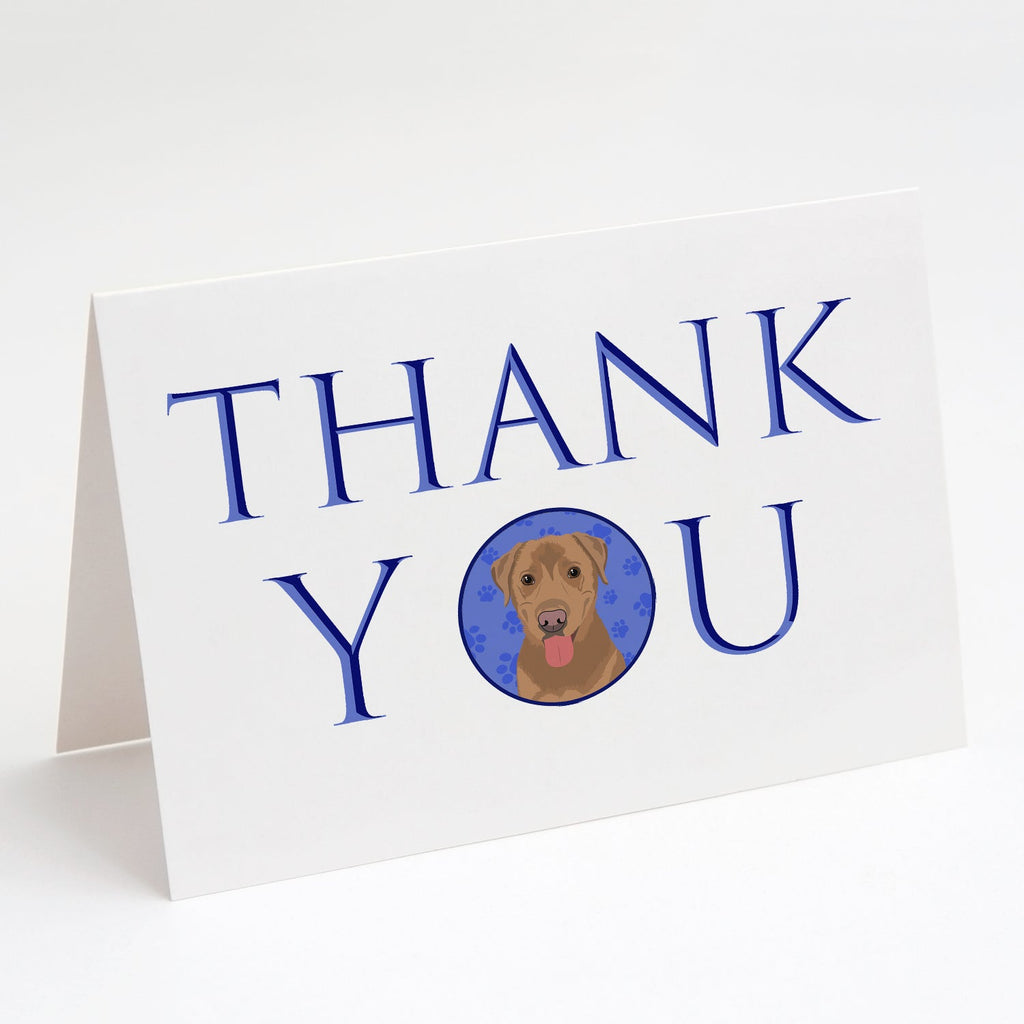 Labrador Retriever Red Thank You Greeting Cards Pack of 8 Blank Cards with Envelopes Whimsical A7 Size 5x7