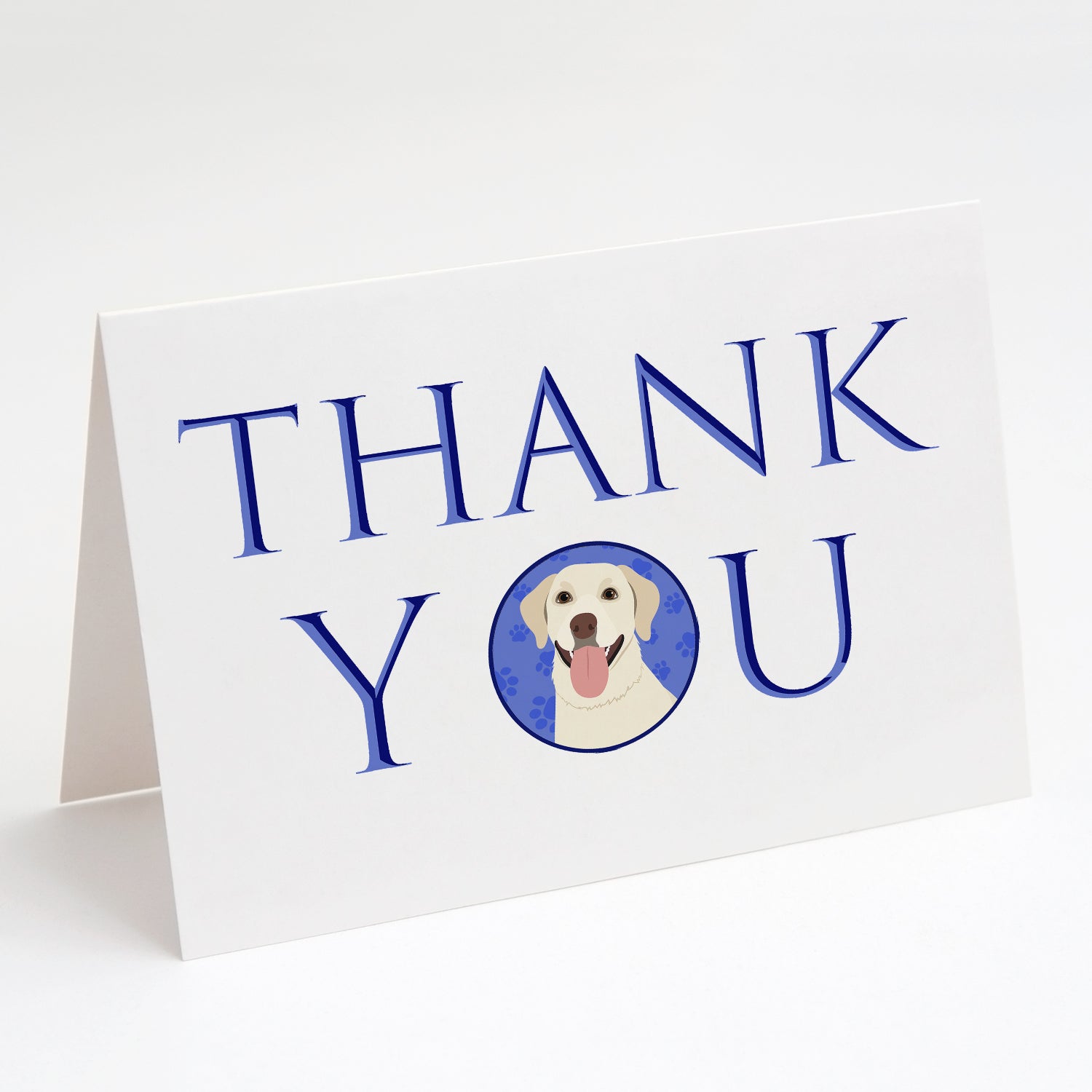 Labrador Retriever Yellow #1 Thank You Greeting Cards Pack of 8 Blank Cards with Envelopes Whimsical A7 Size 5x7