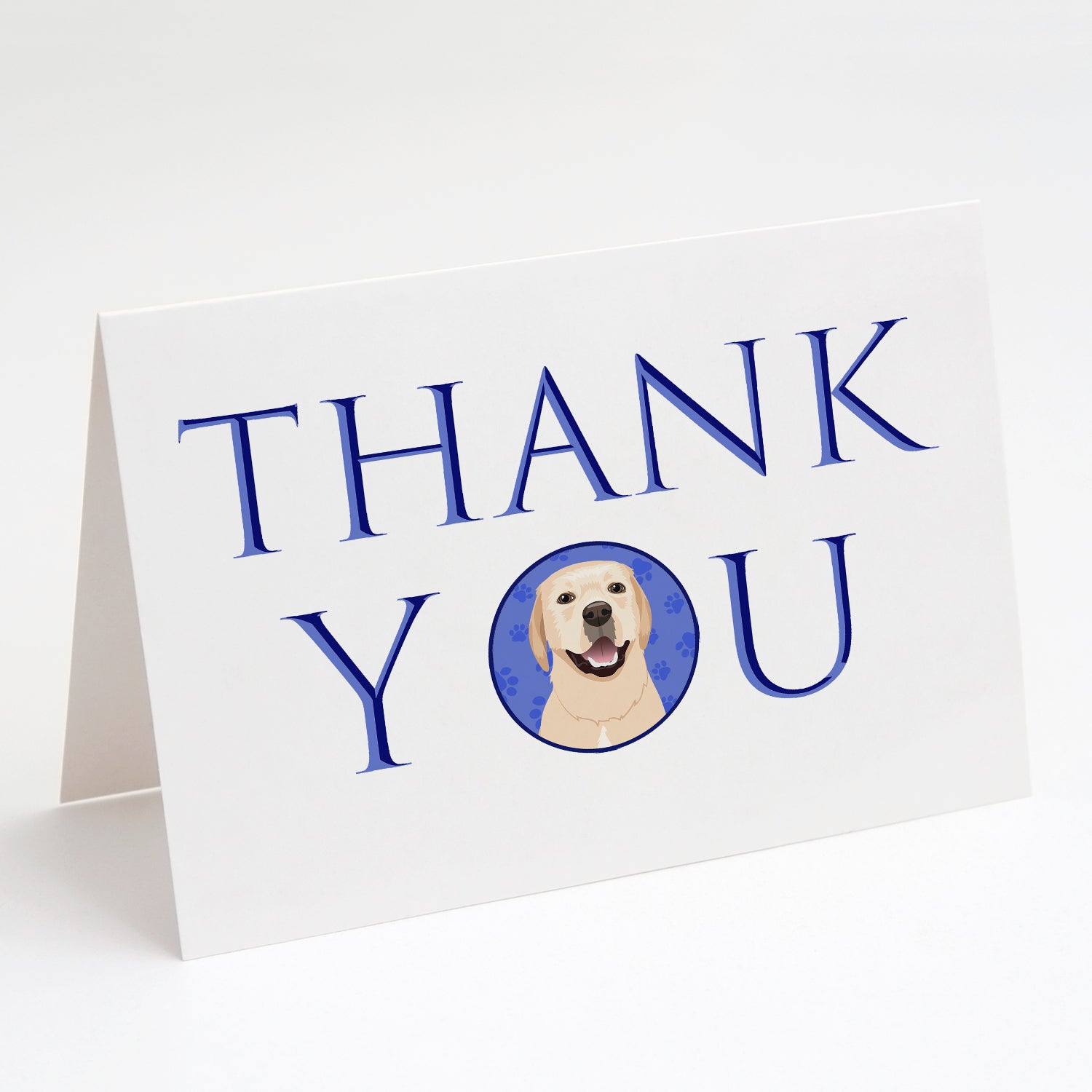 Labrador Retriever Yellow #2 Thank You Greeting Cards Pack of 8 Blank Cards with Envelopes Whimsical A7 Size 5x7