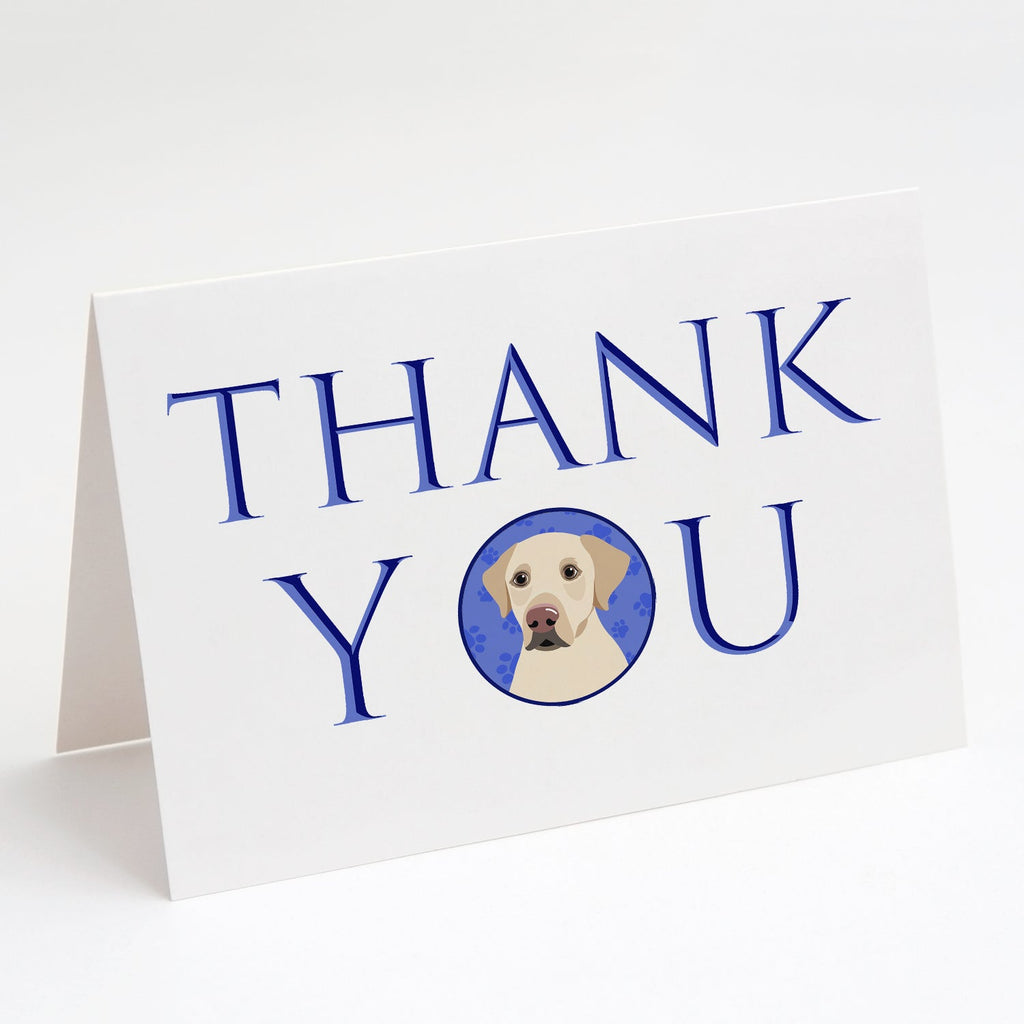 Labrador Retriever Yellow #3 Thank You Greeting Cards Pack of 8 Blank Cards with Envelopes Whimsical A7 Size 5x7