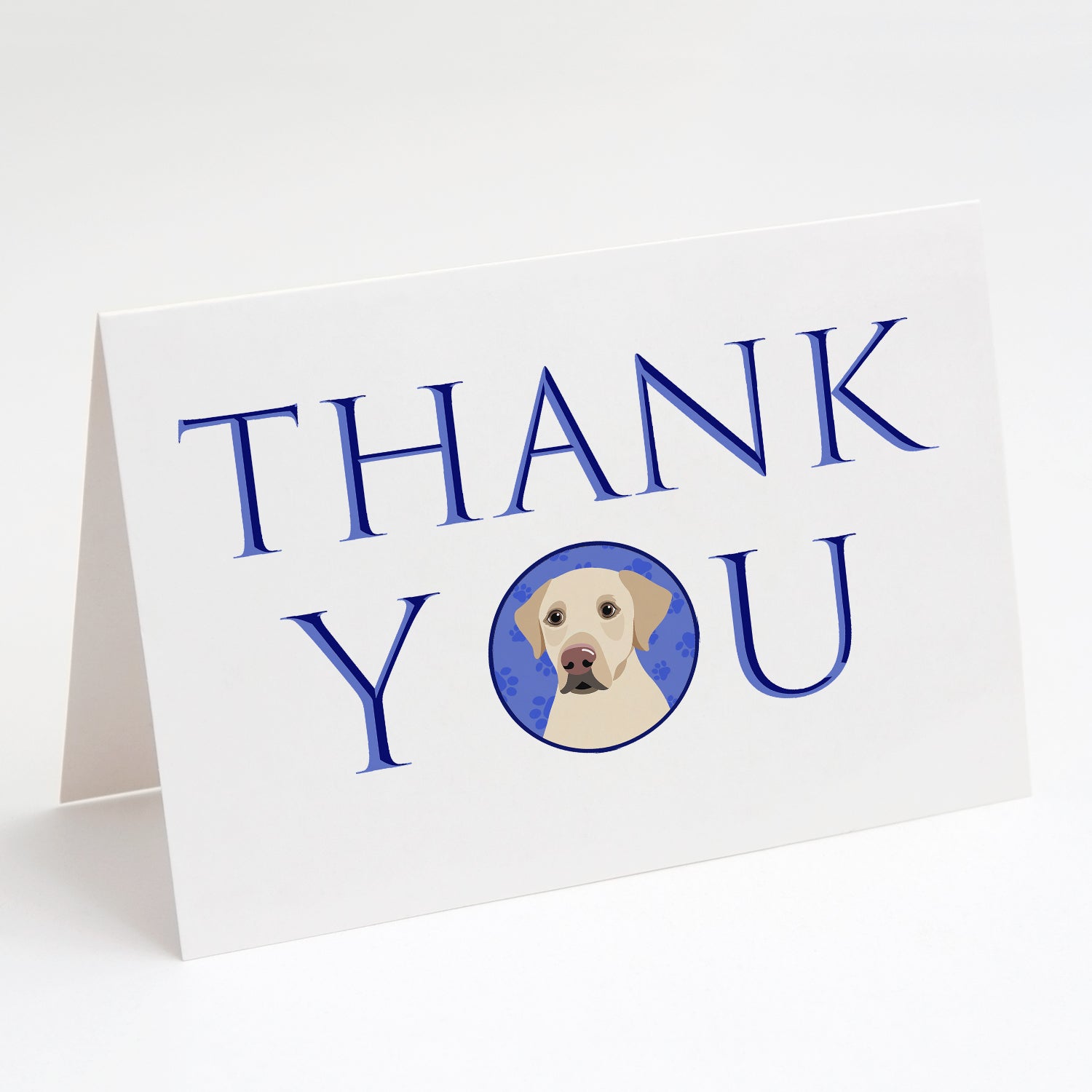 Labrador Retriever Yellow #3 Thank You Greeting Cards Pack of 8 Blank Cards with Envelopes Whimsical A7 Size 5x7