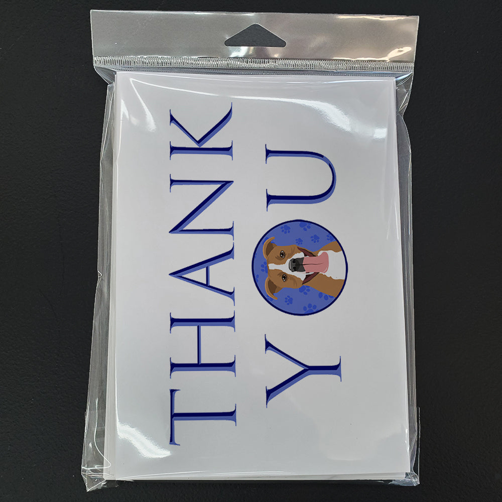 Pit Bull Fawn #2 Thank You Greeting Cards Pack of 8 Blank Cards with Envelopes Whimsical A7 Size 5x7