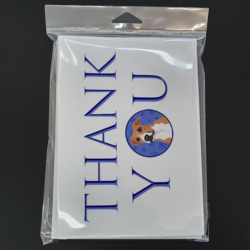 Pit Bull Fawn #3 Thank You Greeting Cards Pack of 8 Blank Cards with Envelopes Whimsical A7 Size 5x7
