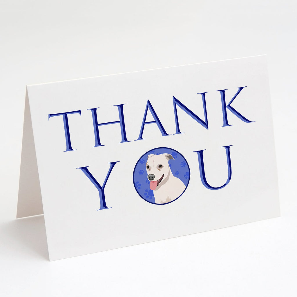 Pit Bull Puppy Thank You Greeting Cards Pack of 8 Blank Cards with Envelopes Whimsical A7 Size 5x7