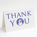 Pit Bull White #3 Thank You Greeting Cards Pack of 8 Blank Cards with Envelopes Whimsical A7 Size 5x7