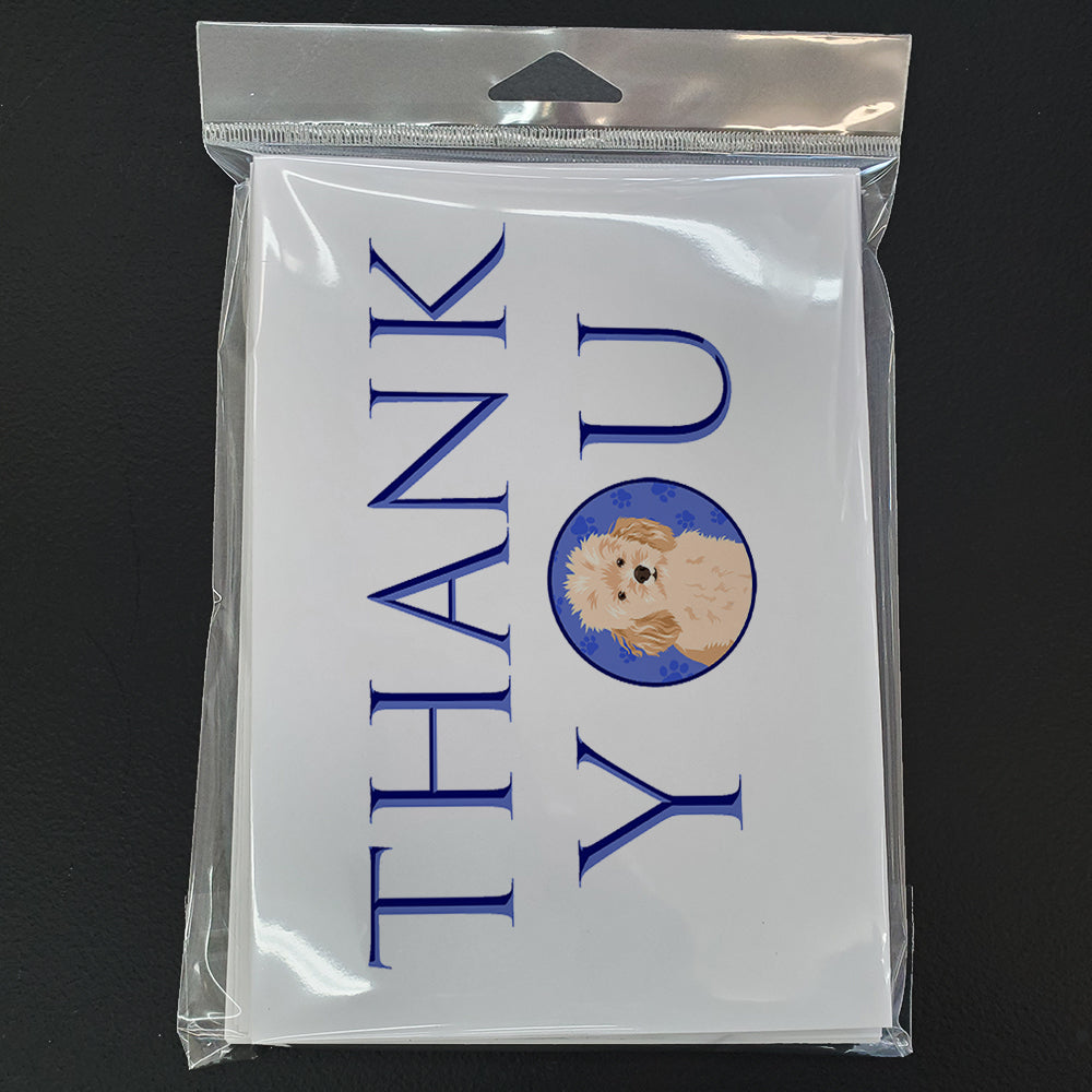 Poodle Toy Apricot Thank You Greeting Cards Pack of 8 Blank Cards with Envelopes Whimsical A7 Size 5x7
