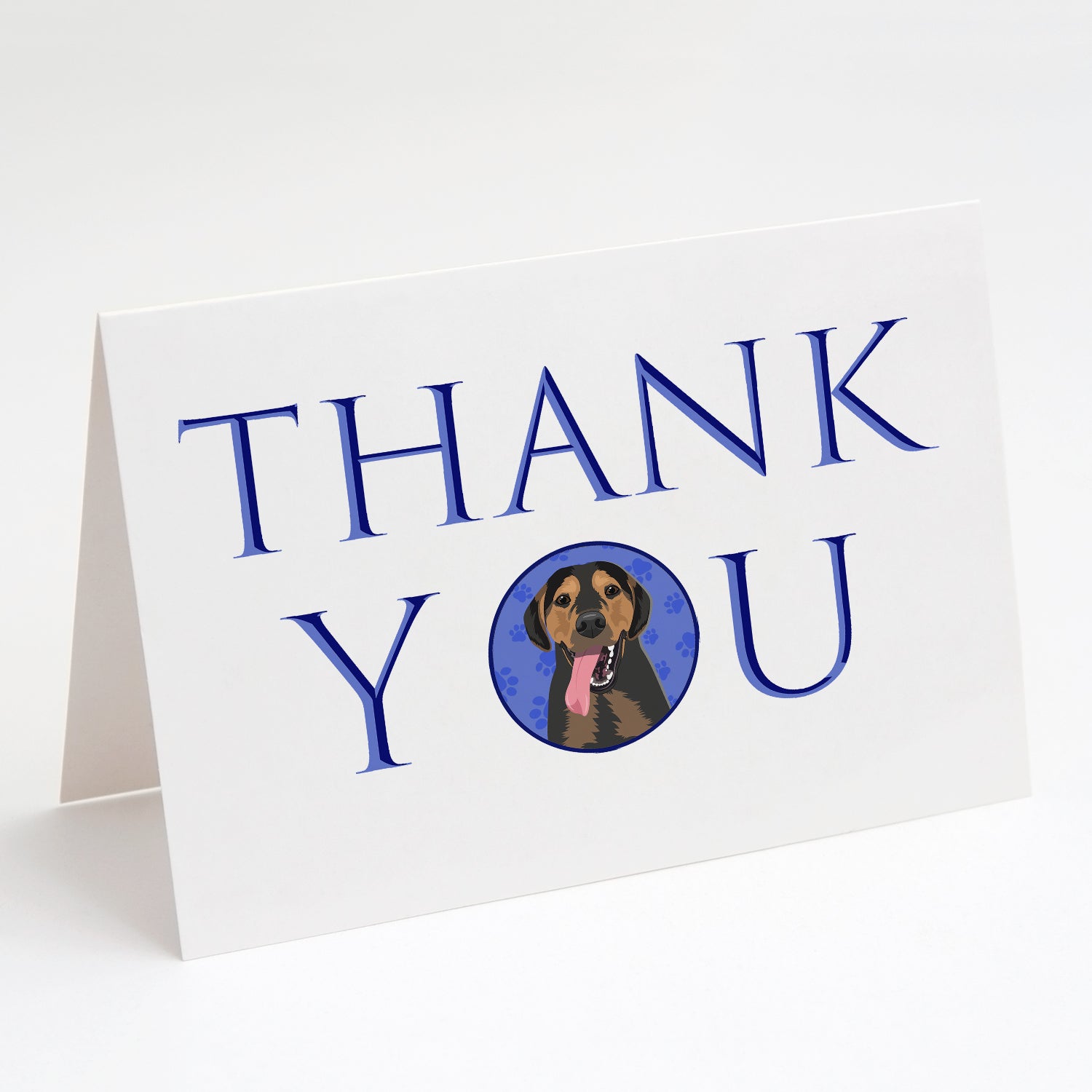 Rottweiler Black and Tan #4 Thank You Greeting Cards Pack of 8 Blank Cards with Envelopes Whimsical A7 Size 5x7