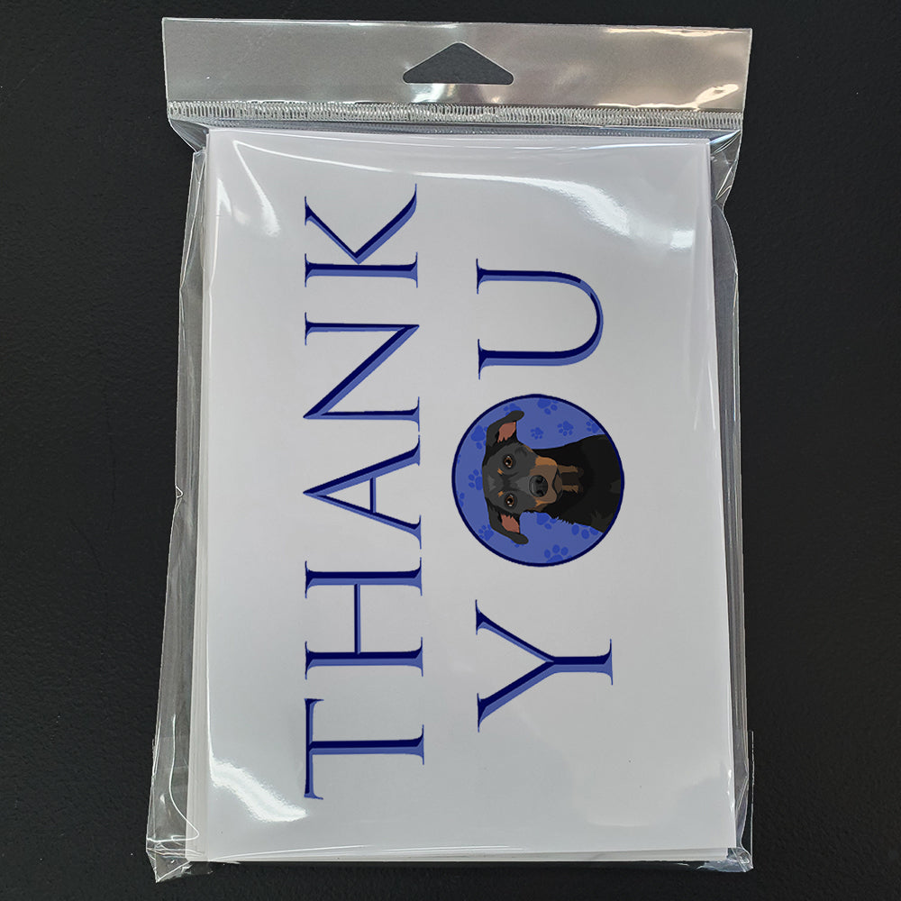 Rottweiler Black and Tan #5 Thank You Greeting Cards Pack of 8 Blank Cards with Envelopes Whimsical A7 Size 5x7