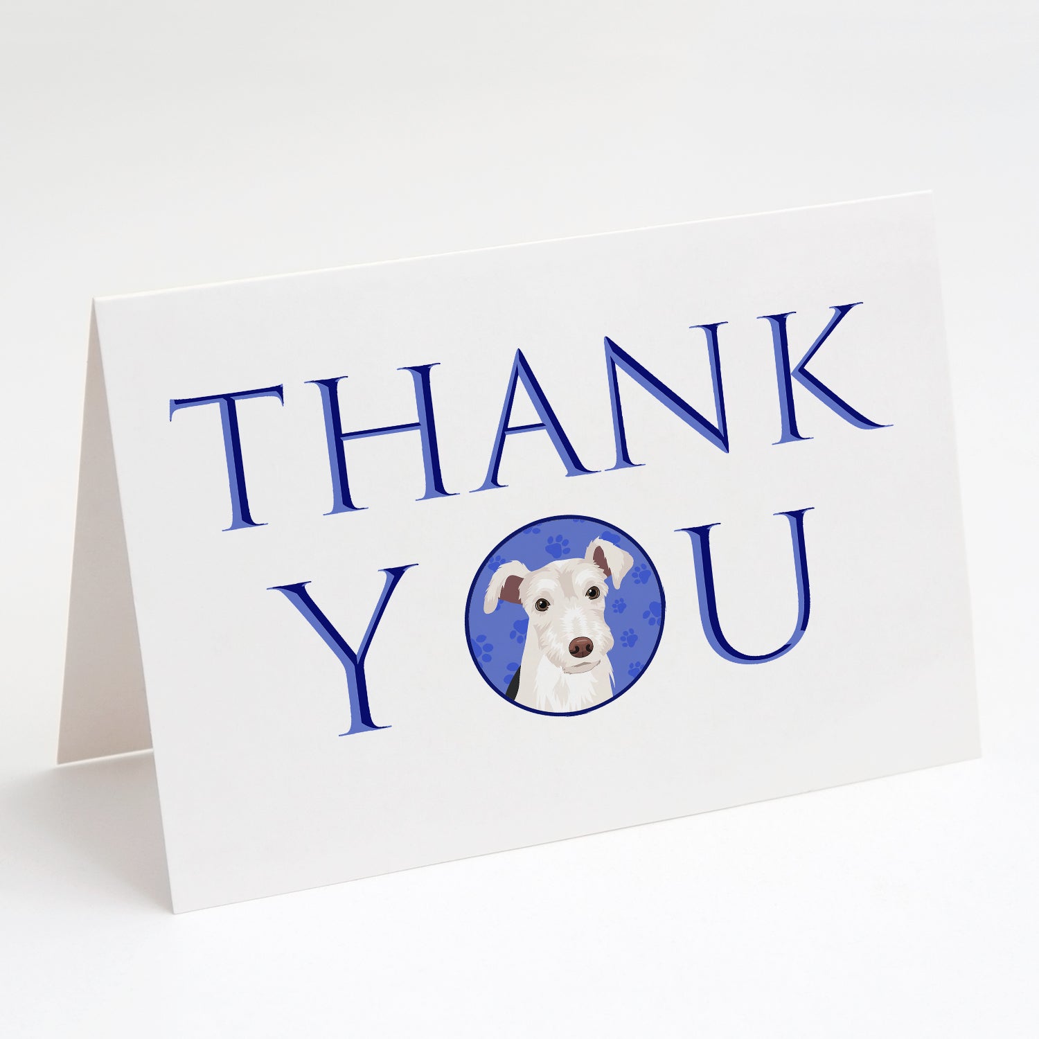 Schnauzer Parti Thank You Greeting Cards Pack of 8 Blank Cards with Envelopes Whimsical A7 Size 5x7