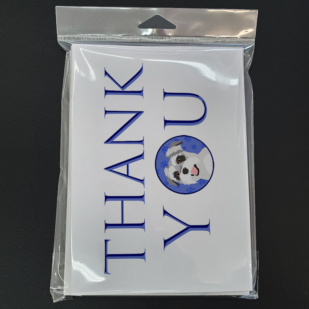 Schnauzer Salt and Pepper #2 Thank You Greeting Cards Pack of 8 Blank Cards with Envelopes Whimsical A7 Size 5x7