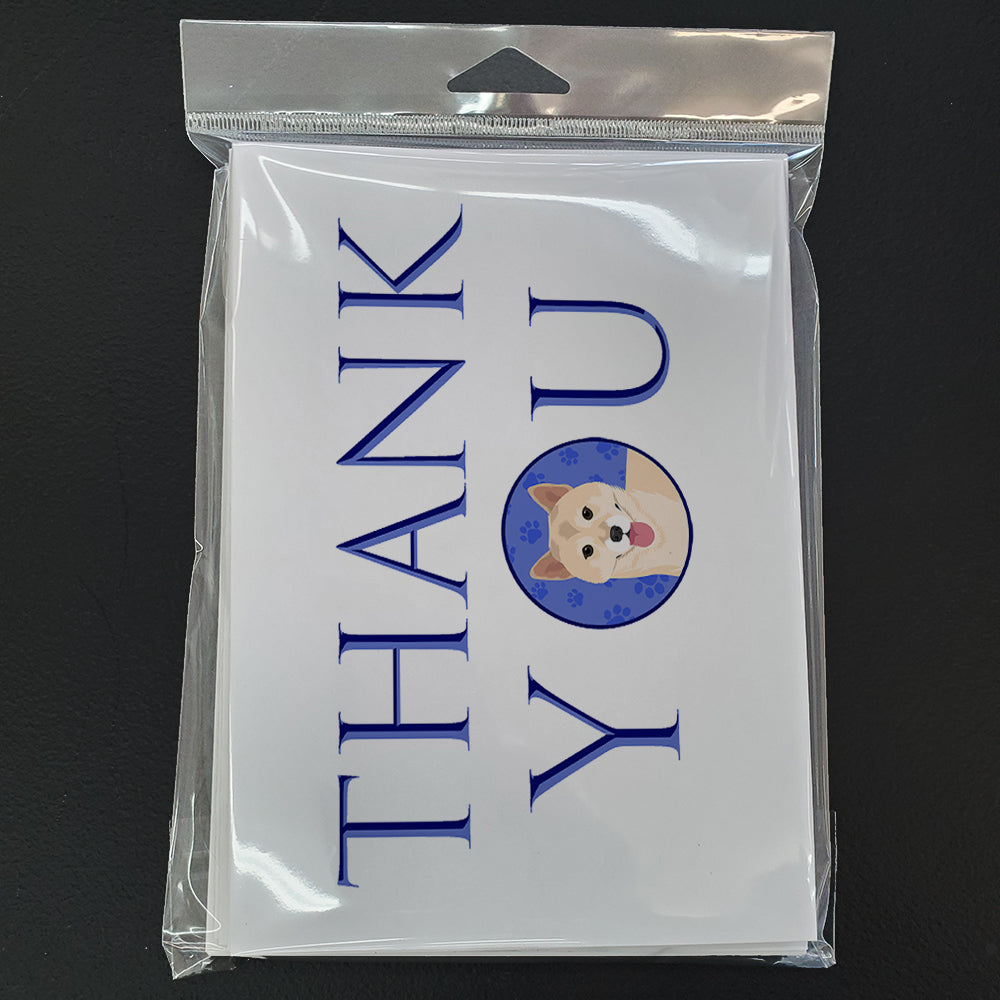 Shiba Inu Cream #1 Thank You Greeting Cards Pack of 8 Blank Cards with Envelopes Whimsical A7 Size 5x7