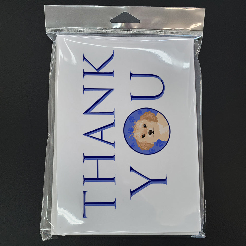 Shih-Tzu Gold #1 Thank You Greeting Cards Pack of 8 Blank Cards with Envelopes Whimsical A7 Size 5x7
