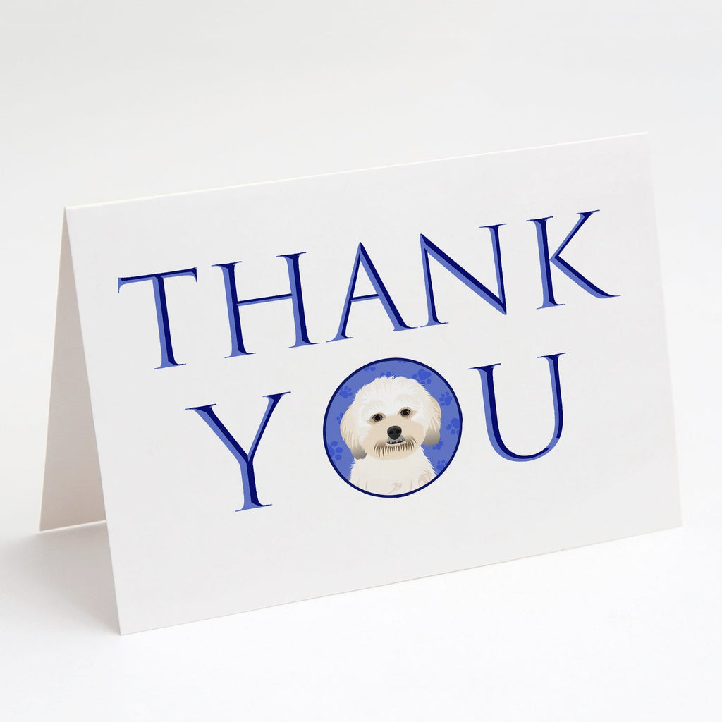 Shih-Tzu Gold #5 Thank You Greeting Cards Pack of 8 Blank Cards with Envelopes Whimsical A7 Size 5x7