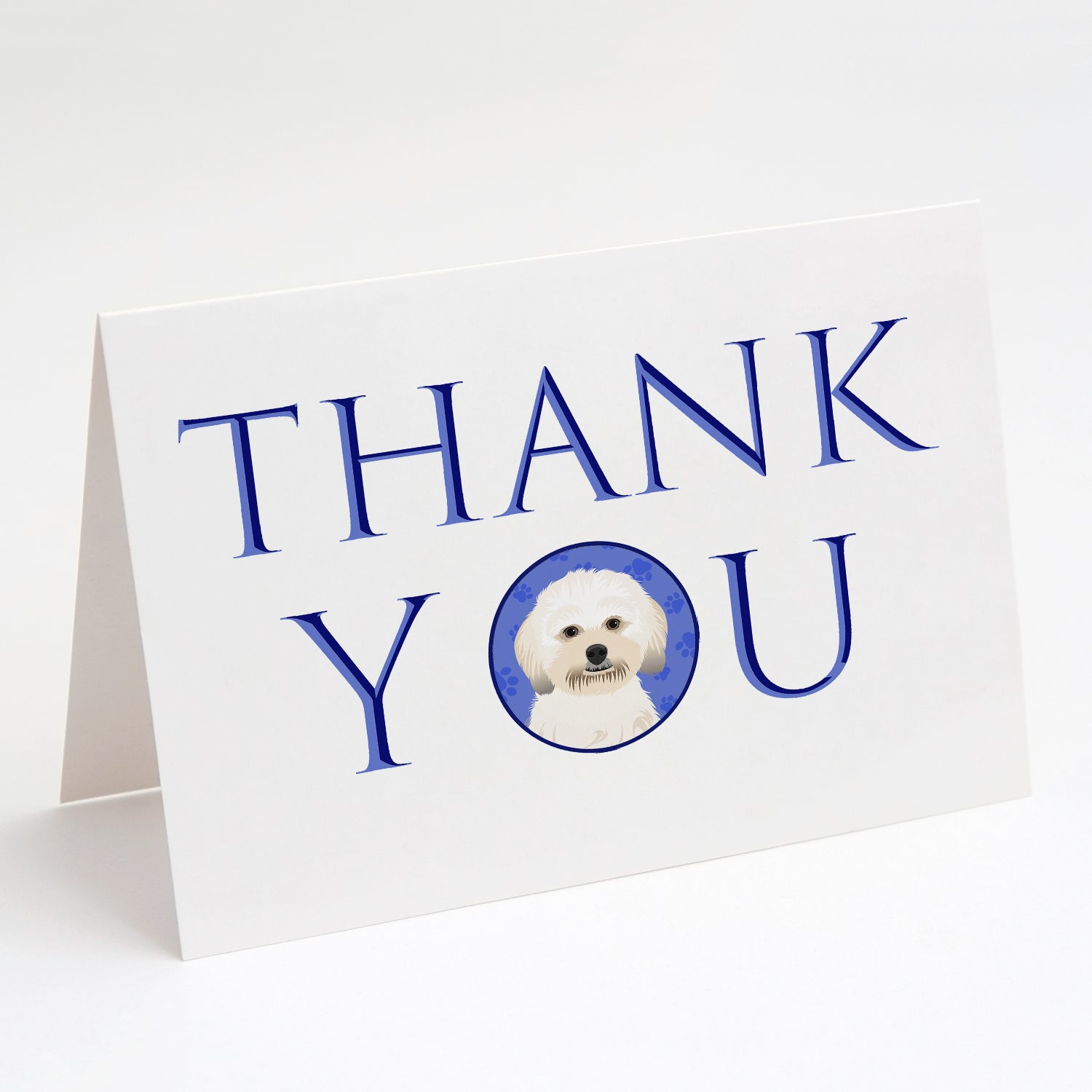 Shih-Tzu Gold #5 Thank You Greeting Cards Pack of 8 Blank Cards with Envelopes Whimsical A7 Size 5x7