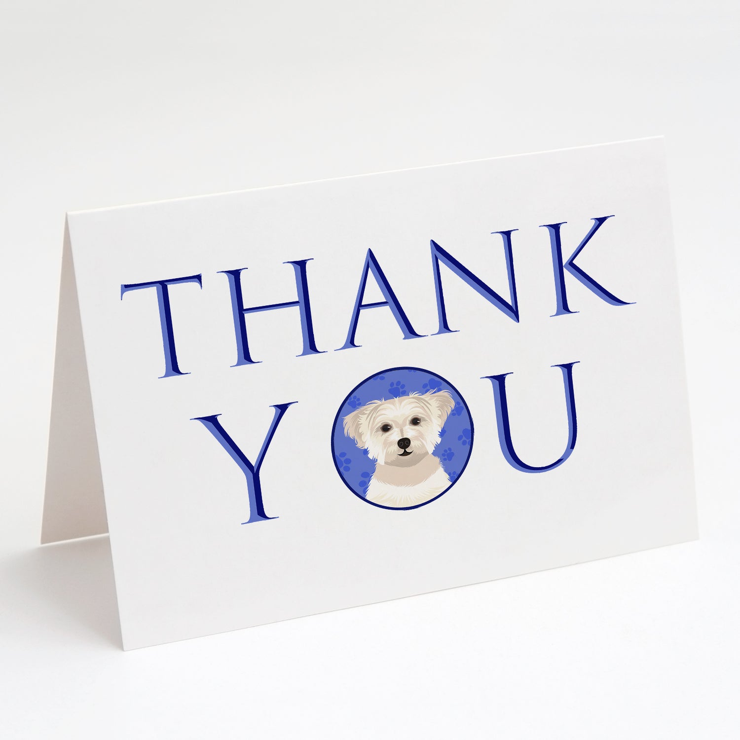 Shih-Tzu Gold #6 Thank You Greeting Cards Pack of 8 Blank Cards with Envelopes Whimsical A7 Size 5x7