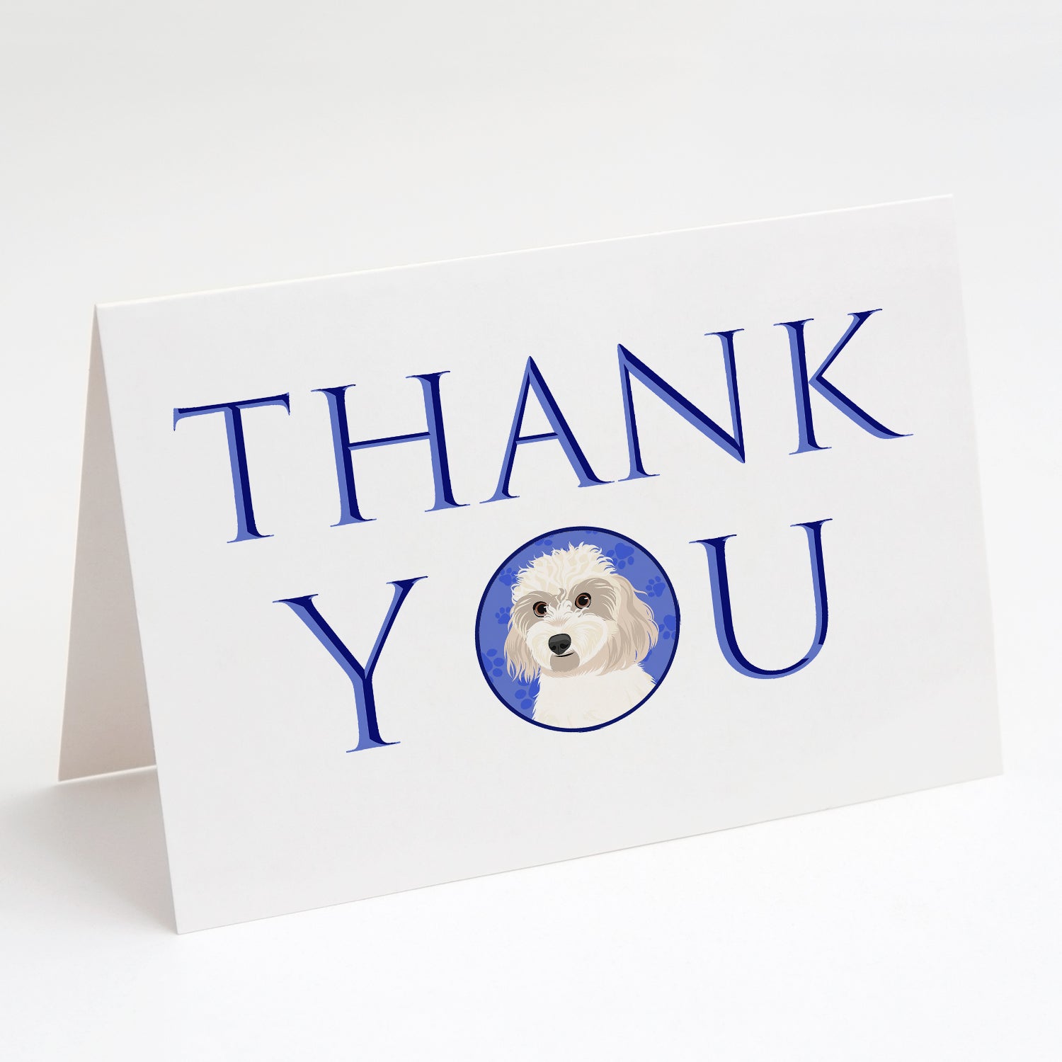 Shih-Tzu Gold #7 Thank You Greeting Cards Pack of 8 Blank Cards with Envelopes Whimsical A7 Size 5x7