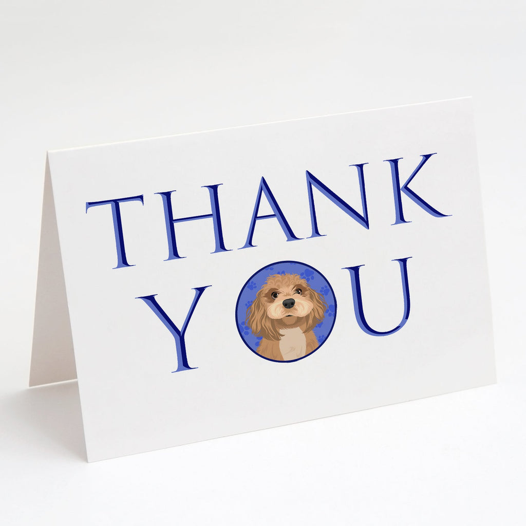 Shih-Tzu Red Thank You Greeting Cards Pack of 8 Blank Cards with Envelopes Whimsical A7 Size 5x7