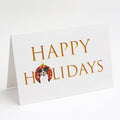 Australian Shepherd Black Tricolor #2 Happy Holidays Greeting Cards Pack of 8 Blank Cards with Envelopes Whimsical A7 Size 5x7