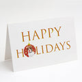 Australian Shepherd Red and White #2 Happy Holidays Greeting Cards Pack of 8 Blank Cards with Envelopes Whimsical A7 Size 5x7