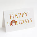 Beagle Red and White Red Ticked #1 Happy Holidays Greeting Cards Pack of 8 Blank Cards with Envelopes Whimsical A7 Size 5x7
