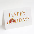 Beagle Red and White Red Ticked #2 Happy Holidays Greeting Cards Pack of 8 Blank Cards with Envelopes Whimsical A7 Size 5x7