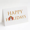 Beagle Tricolor #2 Happy Holidays Greeting Cards Pack of 8 Blank Cards with Envelopes Whimsical A7 Size 5x7