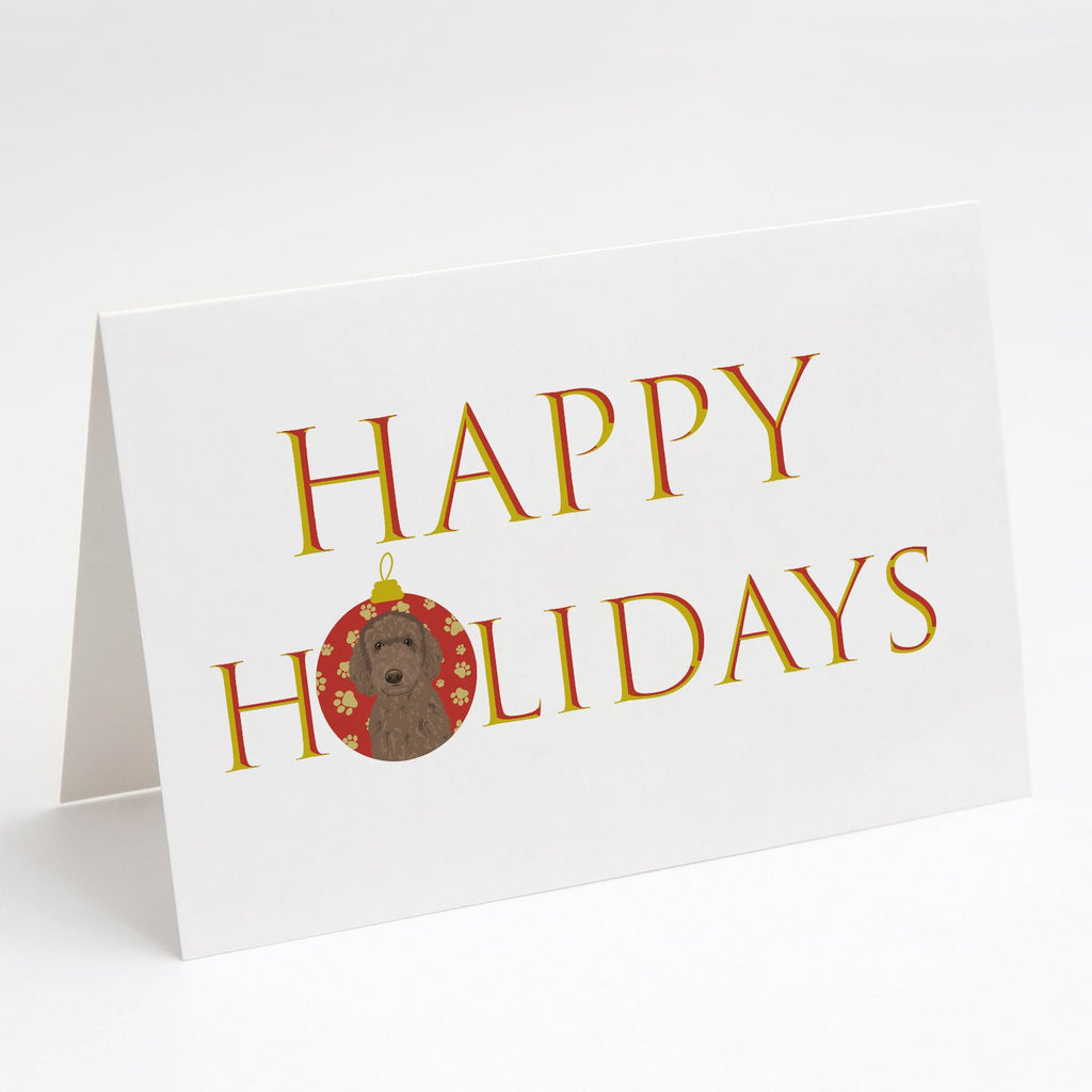Doodle Chocolate #2 Happy Holidays Greeting Cards Pack of 8 Blank Cards with Envelopes Whimsical A7 Size 5x7