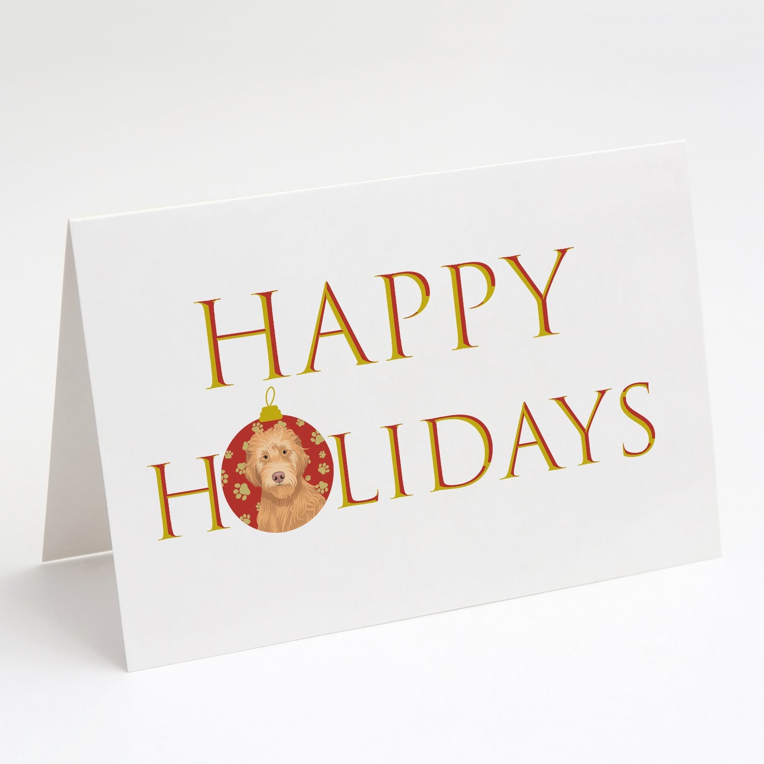 Doodle Liver #2 Happy Holidays Greeting Cards Pack of 8 Blank Cards with Envelopes Whimsical A7 Size 5x7