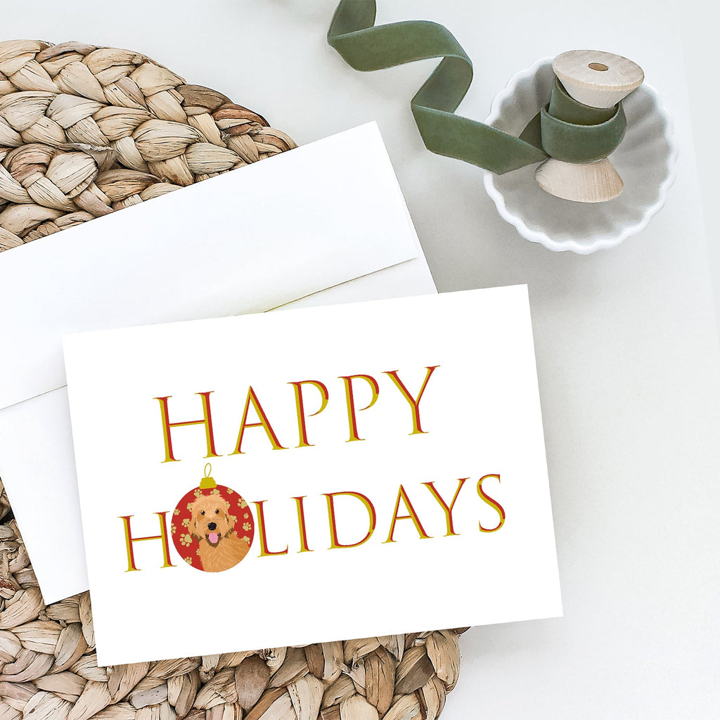 Doodle Liver #4 Happy Holidays Greeting Cards Pack of 8 Blank Cards with Envelopes Whimsical A7 Size 5x7