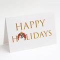 English Bulldog Tricolor #1 Happy Holidays Greeting Cards Pack of 8 Blank Cards with Envelopes Whimsical A7 Size 5x7