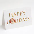 Golden Retriever Fawn #2 Happy Holidays Greeting Cards Pack of 8 Blank Cards with Envelopes Whimsical A7 Size 5x7