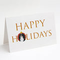 Cavalier King Charles Spaniel Tricolor #1 Happy Holidays Greeting Cards Pack of 8 Blank Cards with Envelopes Whimsical A7 Size 5x7
