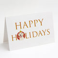 Labrador Retriever Yellow #1 Happy Holidays Greeting Cards Pack of 8 Blank Cards with Envelopes Whimsical A7 Size 5x7