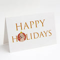Poodle Standard Cafe Au Lait Happy Holidays Greeting Cards Pack of 8 Blank Cards with Envelopes Whimsical A7 Size 5x7