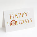 Poodle Toy Cream Happy Holidays Greeting Cards Pack of 8 Blank Cards with Envelopes Whimsical A7 Size 5x7