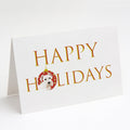 Schnauzer White #1 Happy Holidays Greeting Cards Pack of 8 Blank Cards with Envelopes Whimsical A7 Size 5x7