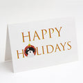 Shih-Tzu Black and White #1 Happy Holidays Greeting Cards Pack of 8 Blank Cards with Envelopes Whimsical A7 Size 5x7