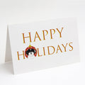 Shih-Tzu Black and White #4 Happy Holidays Greeting Cards Pack of 8 Blank Cards with Envelopes Whimsical A7 Size 5x7