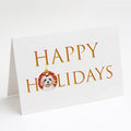 Shih-Tzu Gold #2 Happy Holidays Greeting Cards Pack of 8 Blank Cards with Envelopes Whimsical A7 Size 5x7