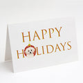 Shih-Tzu Gold #4 Happy Holidays Greeting Cards Pack of 8 Blank Cards with Envelopes Whimsical A7 Size 5x7
