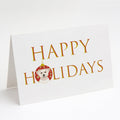 Shih-Tzu Gold #6 Happy Holidays Greeting Cards Pack of 8 Blank Cards with Envelopes Whimsical A7 Size 5x7