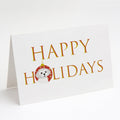 Shih-Tzu Silver and White #1 Happy Holidays Greeting Cards Pack of 8 Blank Cards with Envelopes Whimsical A7 Size 5x7
