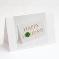 Peacocks - Indian Peacock Peafowl Happy Holidays Greeting Cards Pack of 8 Blank Cards with Envelopes Whimsical A7 Size 5x7