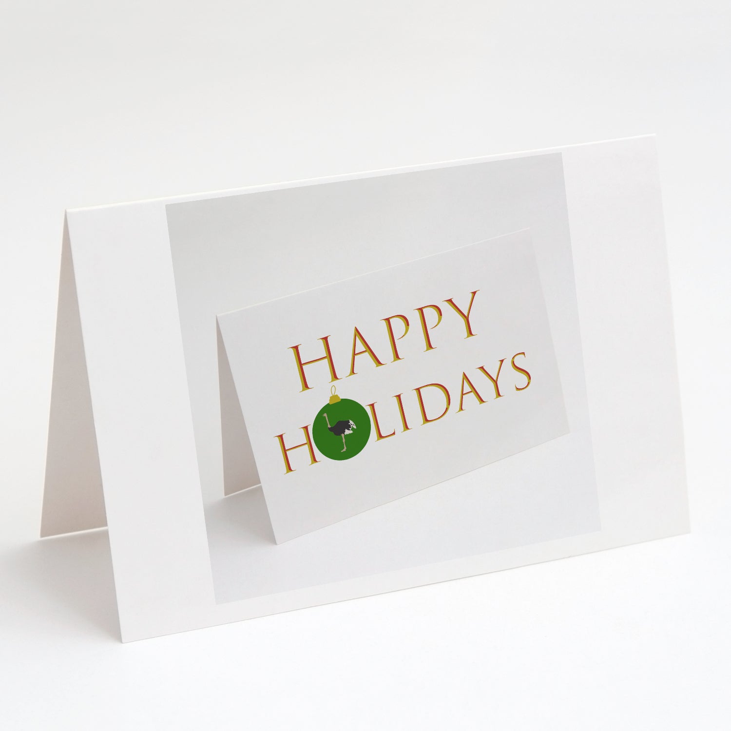 Peacocks - Indian Peacock Peafowl Happy Holidays Greeting Cards Pack of 8 Blank Cards with Envelopes Whimsical A7 Size 5x7