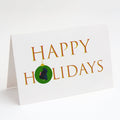 Turkeys - Norfolk Black Turkey Happy Holidays Greeting Cards Pack of 8 Blank Cards with Envelopes Whimsical A7 Size 5x7