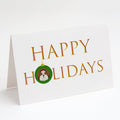 Imperial Shih Tzu - Dog Face Happy Holidays Christmas Greeting Cards Pack of 8 Blank Cards with Envelopes Whimsical A7 Size 5x7