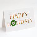Italian Spitz - Dog Face Happy Holidays Christmas Greeting Cards Pack of 8 Blank Cards with Envelopes Whimsical A7 Size 5x7