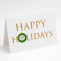 Kyi-Leo - Dog Face Happy Holidays Christmas Greeting Cards Pack of 8 Blank Cards with Envelopes Whimsical A7 Size 5x7
