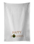 Pekingese - Dog Face Happy Holidays Christmas Kitchen Towel Set of 2 White Dish Towels Decorative Bathroom Hand towel for Hand, Face, Hair, Yoga, Tea, Dishcloth, 19 X 28", White